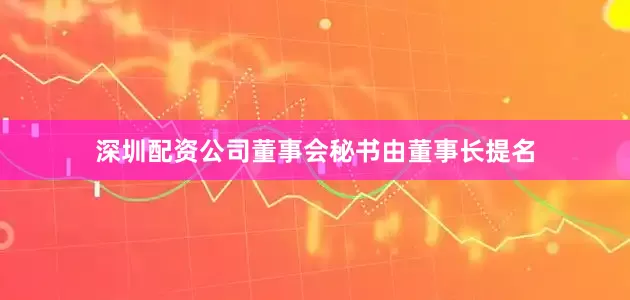深圳配资公司董事会秘书由董事长提名
